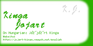 kinga jojart business card